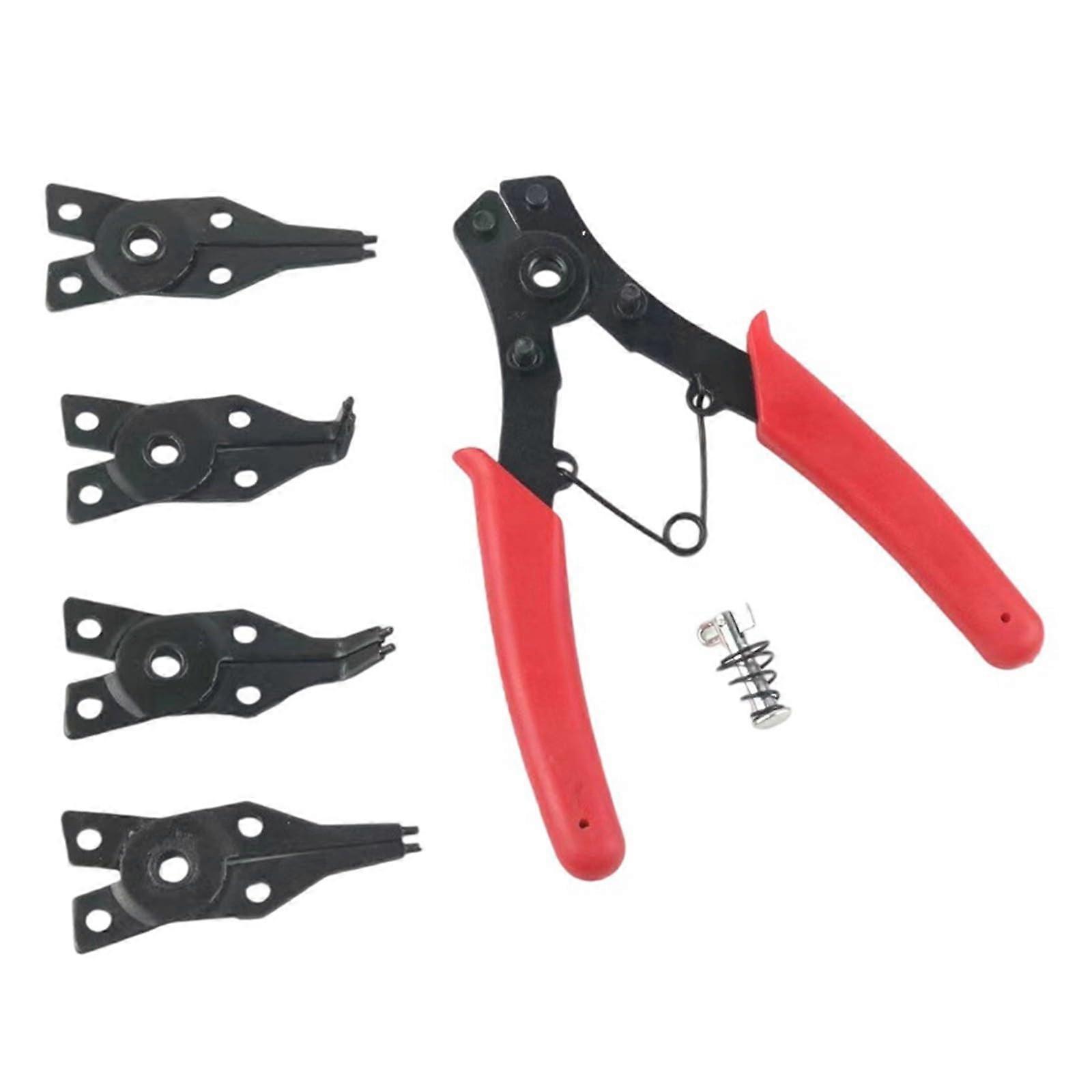 4 In 1 Circlip Pliers Needle Nose For Retaining Rings Removal And Installation Locking Rings Shafts Puller Tool