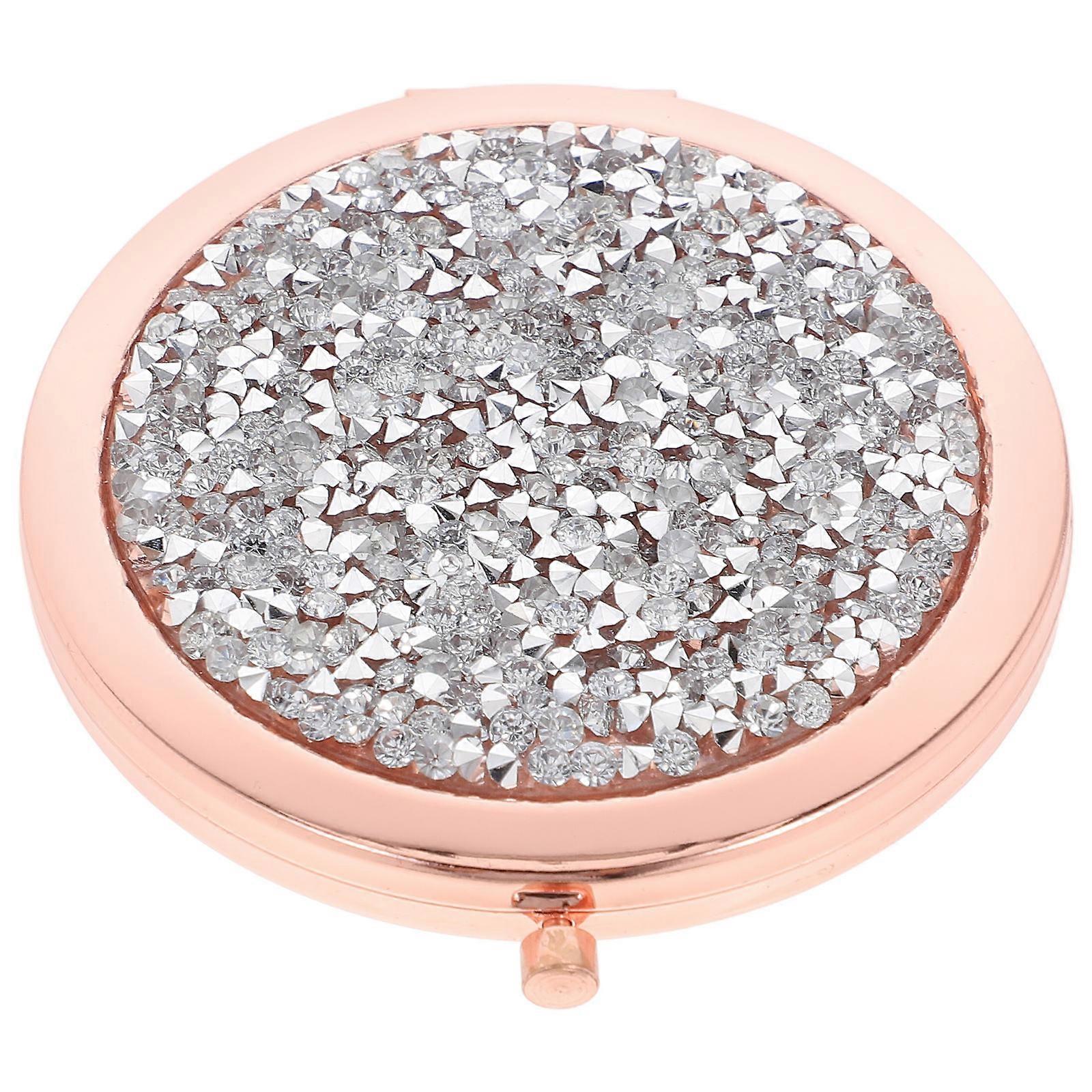 Cute Compact Mirror Small Folding Mirror Double-Sided Viewing Home Use 1Pcs