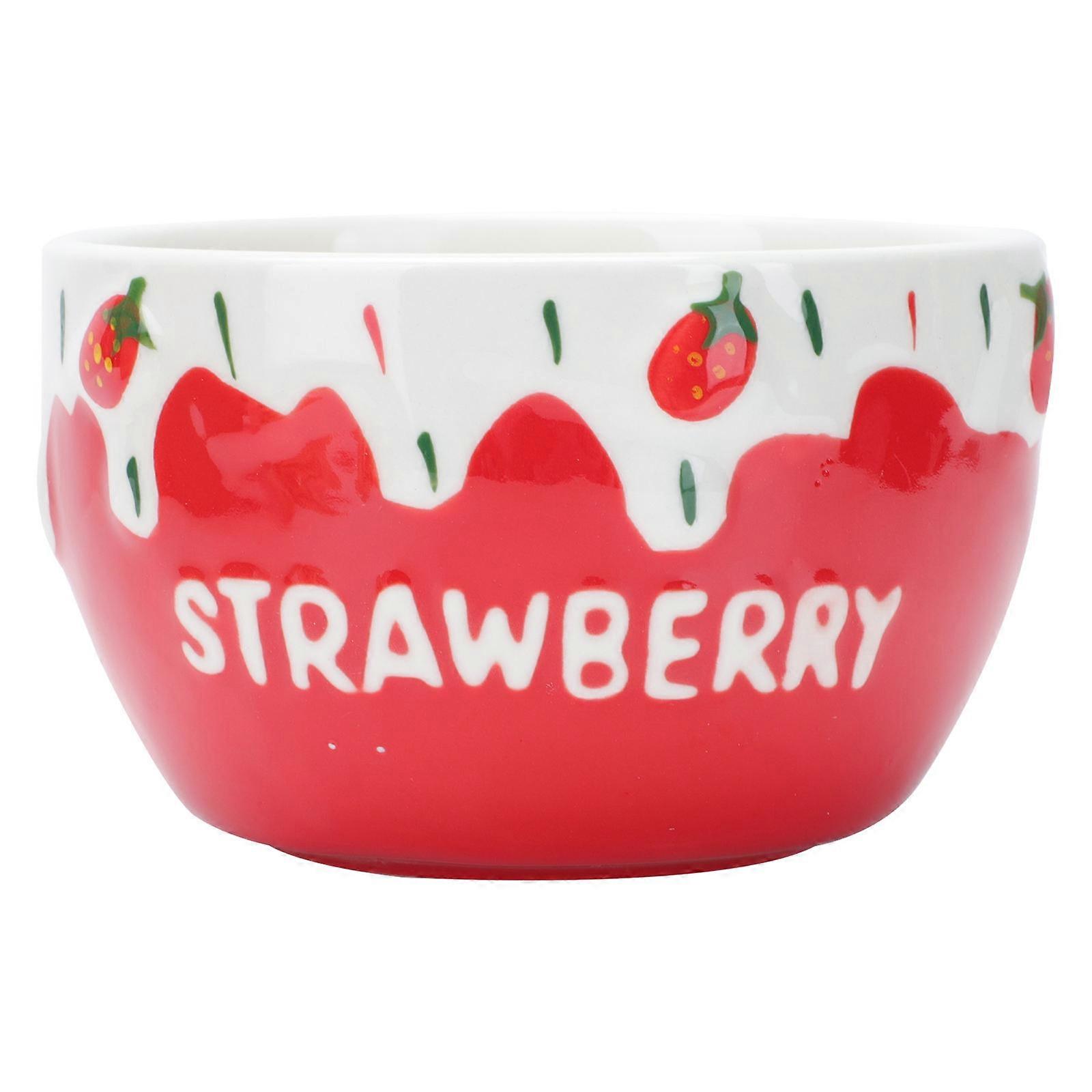 1Pc Creative Strawberry Bowl Adorable Rice Bowl Dessert Soup Bowl for Kitchen