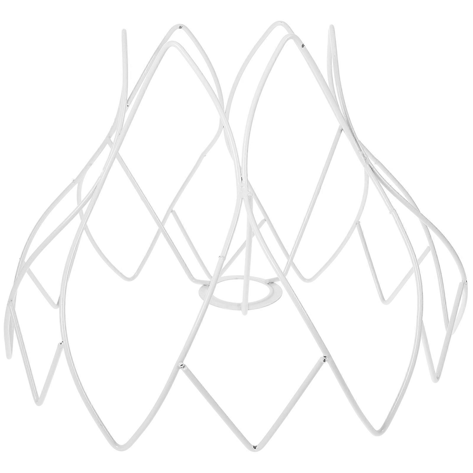 Butterfly Pattern Frame Metal Wire Lampshade Frame Diy Lampshade Desk Lamp Corrosion Resistant 12.8 12.8 9.8in 1Pcs