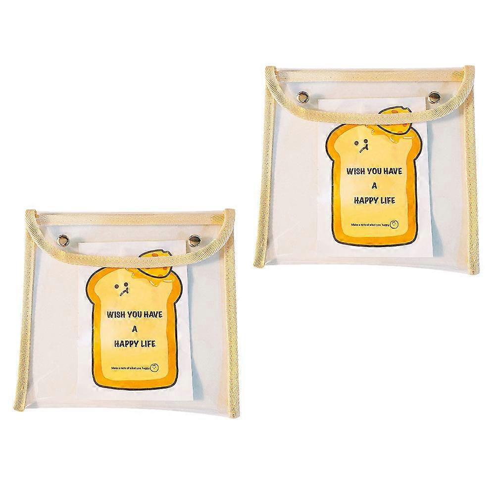 Clear Flat Pouch Organizer Bag for All Kinds of People Daily Use 21X2cem Large Capacity 2Pcs