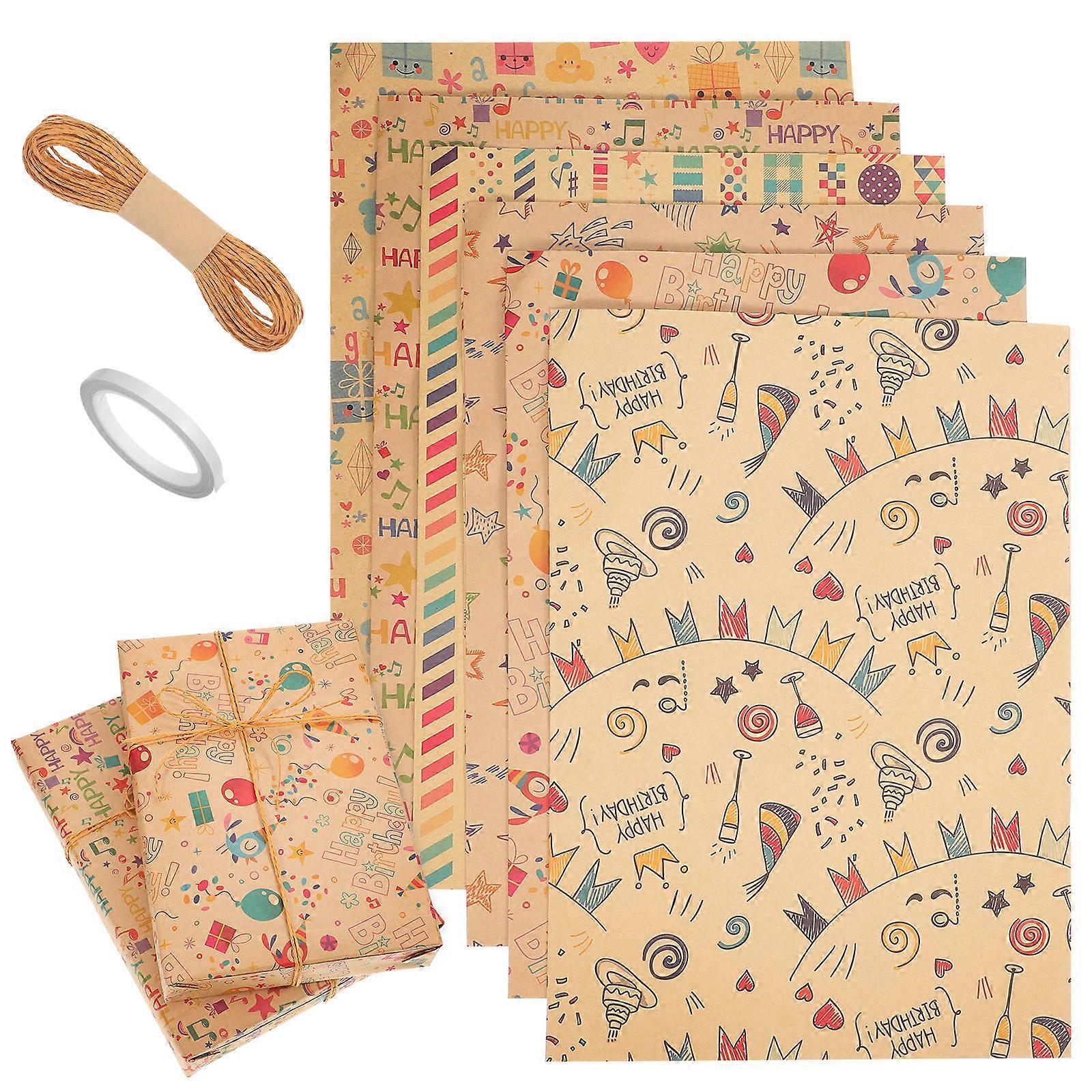 Elegant Wrapping Paper Kit present Wrapping Rectangular Sheets Multi Color 1 Set