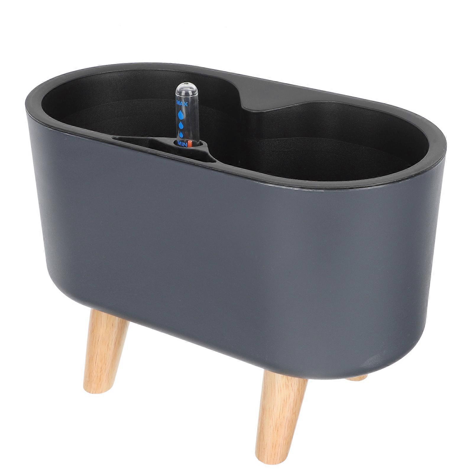 Self Watering Flowerpot Patio Use Rectangular Type Plastic Material Self-watering 1Pcs