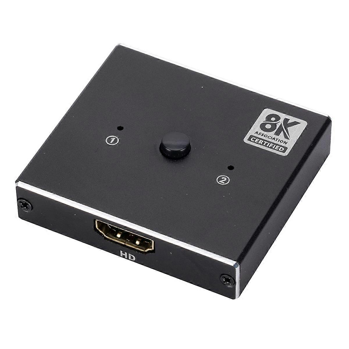 8K 60Hz -Compatible Switcher Splitter Bi-Direction 1x2/2x1 -Compatible Hub Switcher Adapter Switche