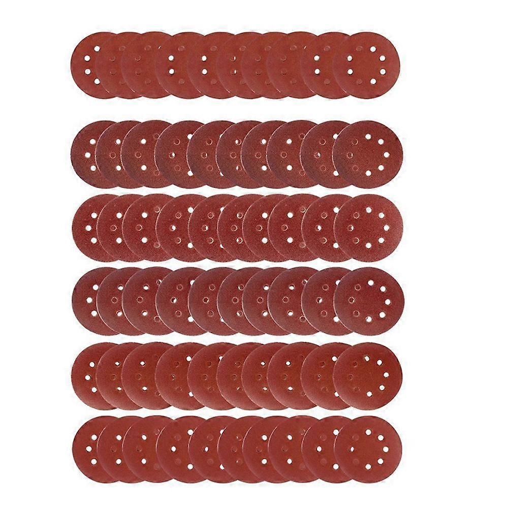 Sandpaper For Drywall 80Pcs 5-Inch 8-Hole Grit Sanding Disc Pads For Stone Grinding