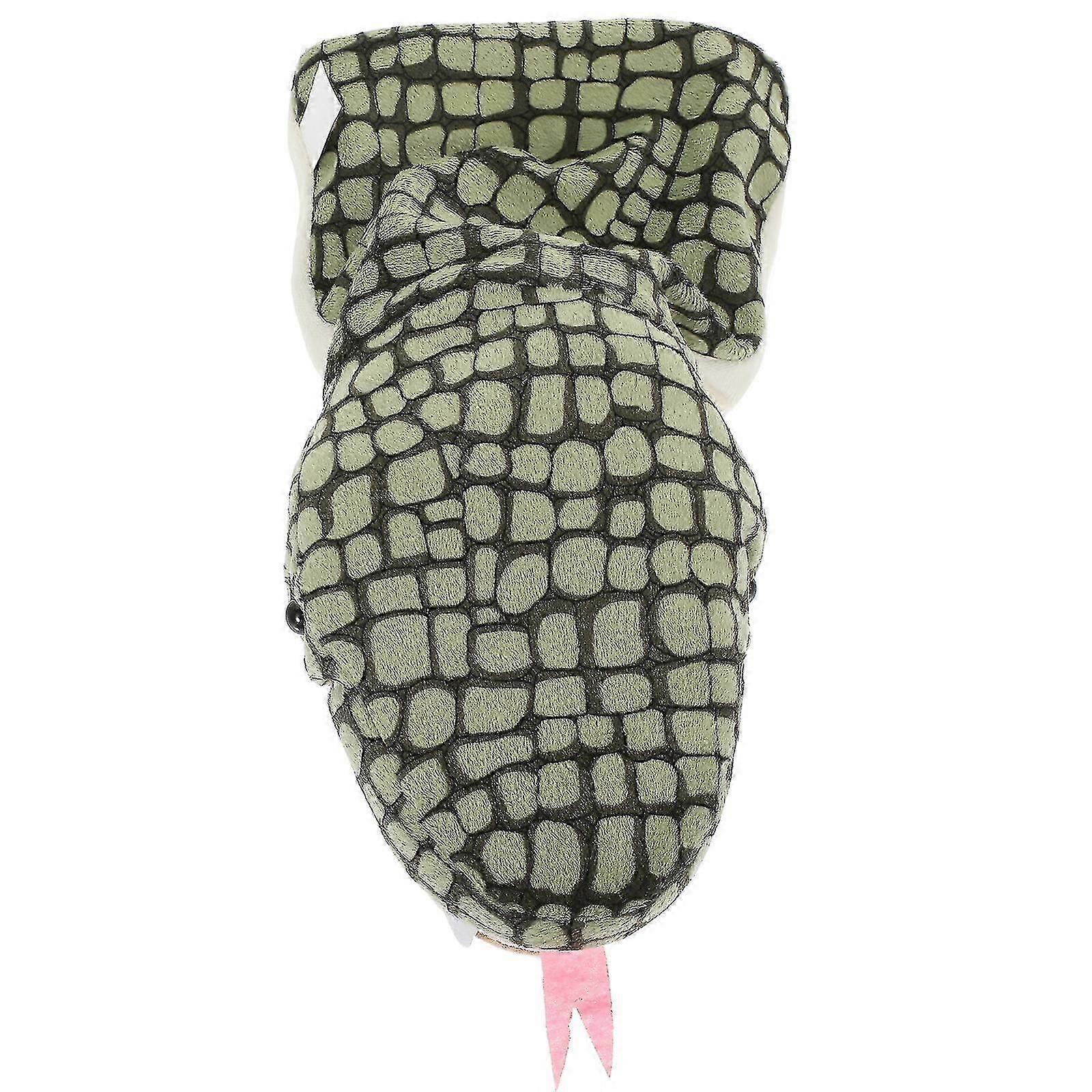 Plush Snake Hand Puppet with Open Movable Mouth Role Play Hand Puppet Plaything-Good