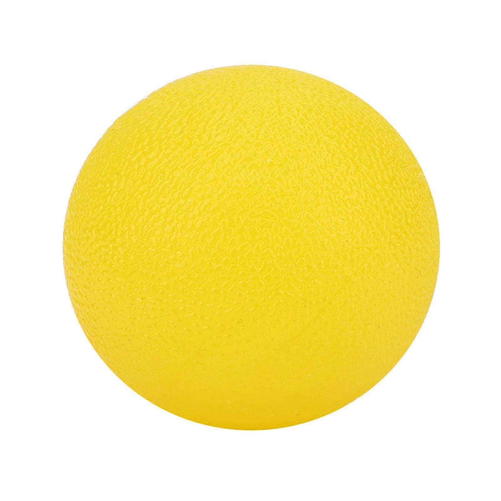 Balle de massage en silicone pour exercices de force des doigts et des mains, pour culturistes et informaticiens (jaune 15)