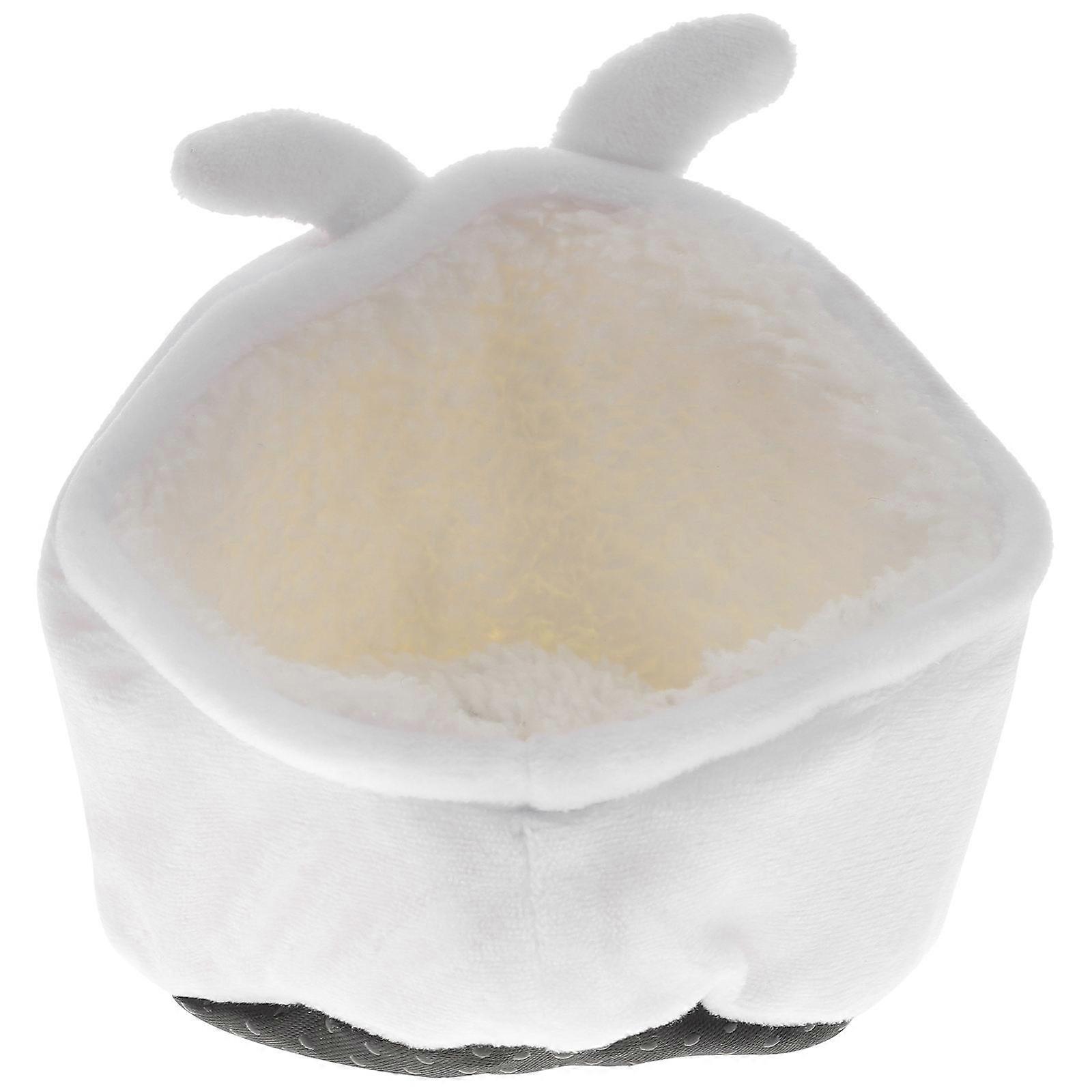 Bed For Hamster Small Animal Hideout Bed Fleece Material White Color For Hamsters 1Pack