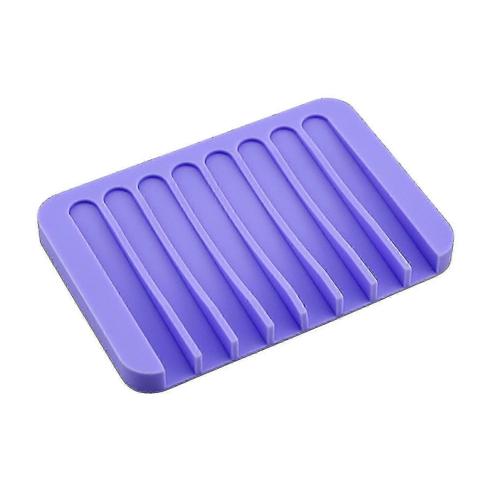 Creative Silicone Comb-Shaped Soap Tray Holder - Purple