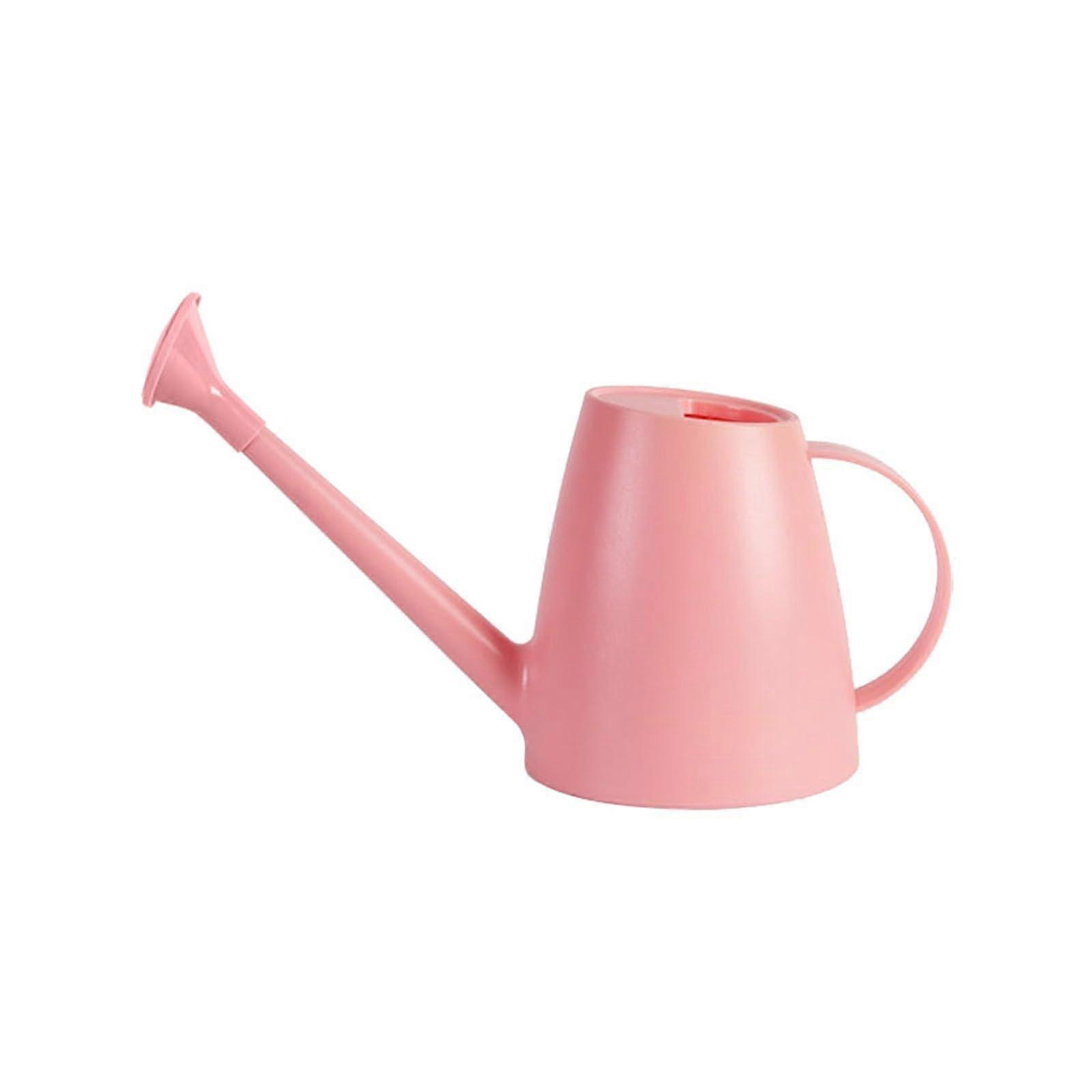Watering Can with Long Spout Removable Spray Head 1.8L Pink