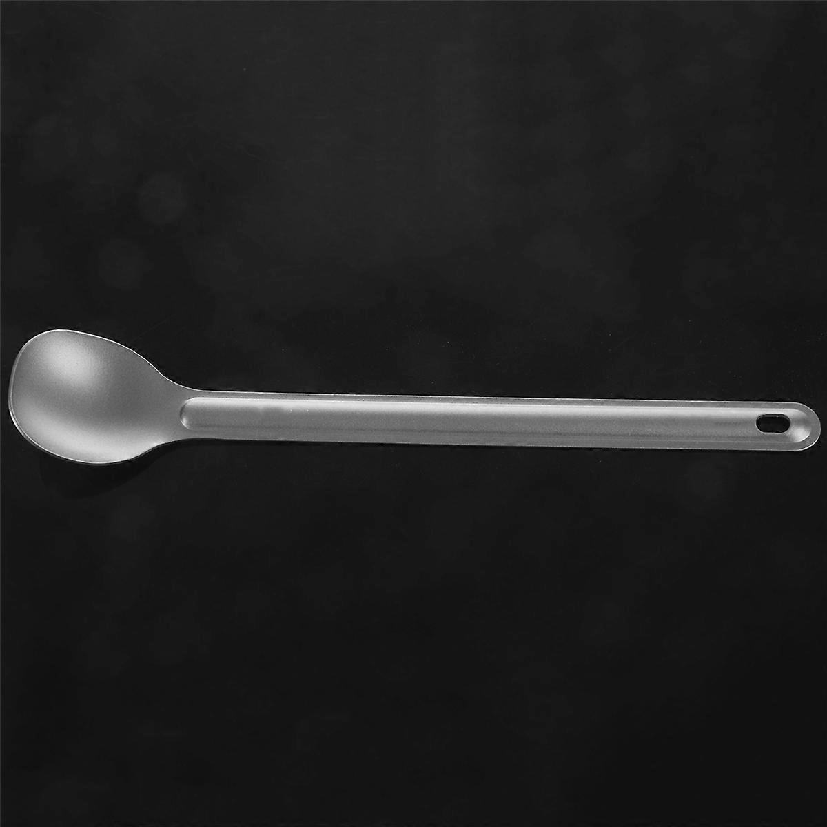 1Pcs 21.5Cm X 3.9Cm Outdoor Tableware Long-Handled Titanium Spoon