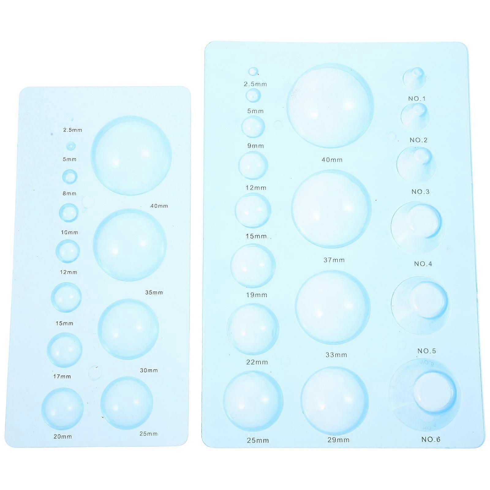 2pcs Plastic Clay Making Tools DIY Clay Crafts Tool Half Ball Mini Clay Craft Molds