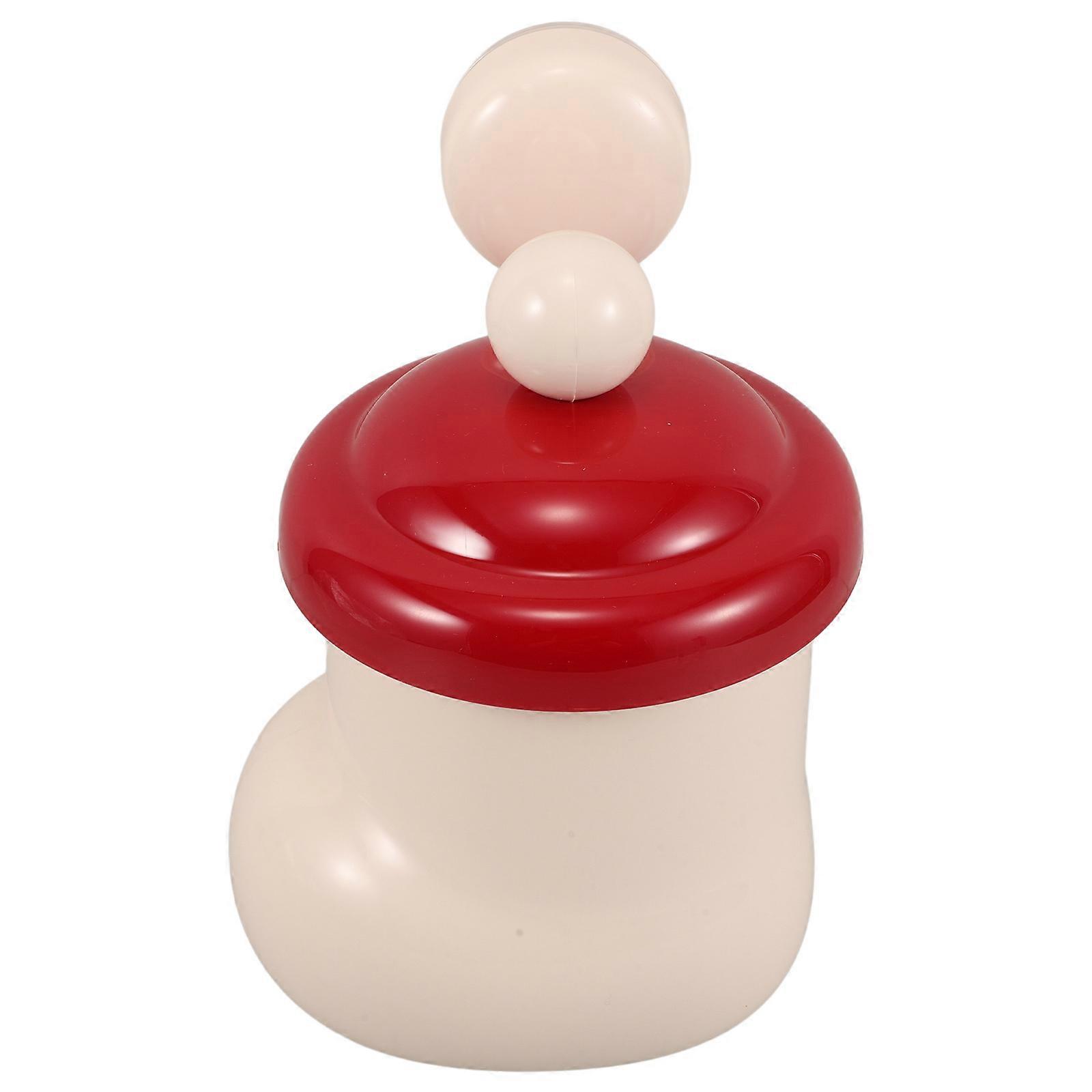 Cute Boot Shaped Wall Mountable Small Lidded Trash Can with Suction Cup for Bathroom Kitchen Countertop – Compact Plastic Garbage Bin for Portable Use