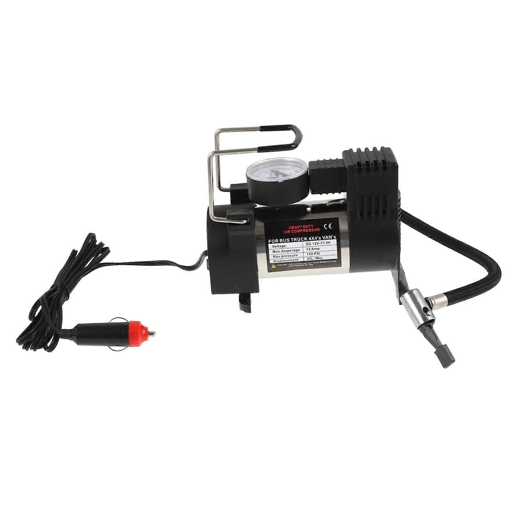 16 Cylinder Tire Inflator Electric Pump for Car Tires, Metal and Plastic Construction, Compact and Efficient Design