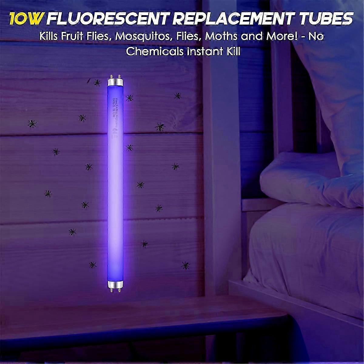 Paquet de 10 ampoules de rechange Bug Zapper 10W adaptées pour 20W Indoor Bug Zapper, BL T8 F10W 13Inch Light Tu