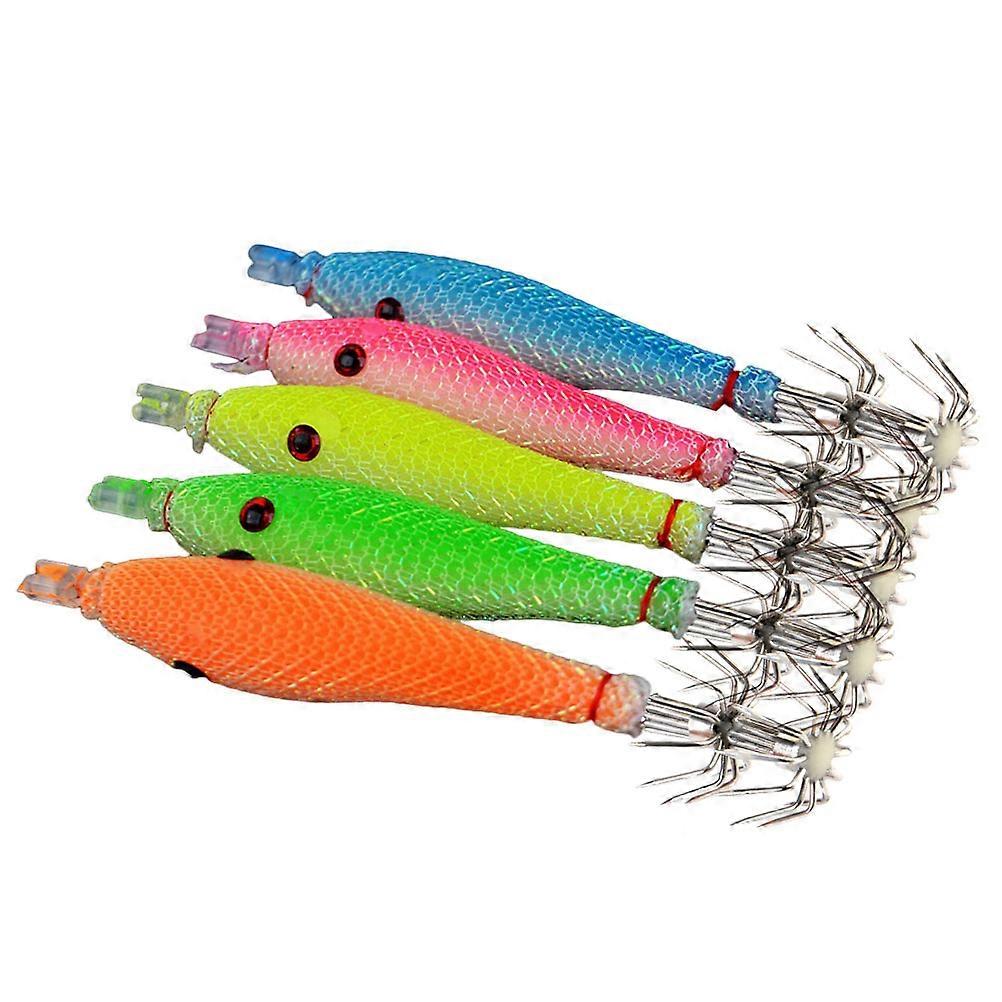 Fishing Lures Kit Artificial Fishing Lure Hook Assorted Color 9cm Outdoor Fishing 5Pcs