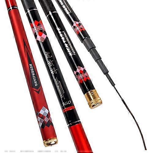 Angelrute 1/9 Power Super Hard Fishing Rod 3.6m Carbon Telescopic Carp Fishing Rod Red Color
