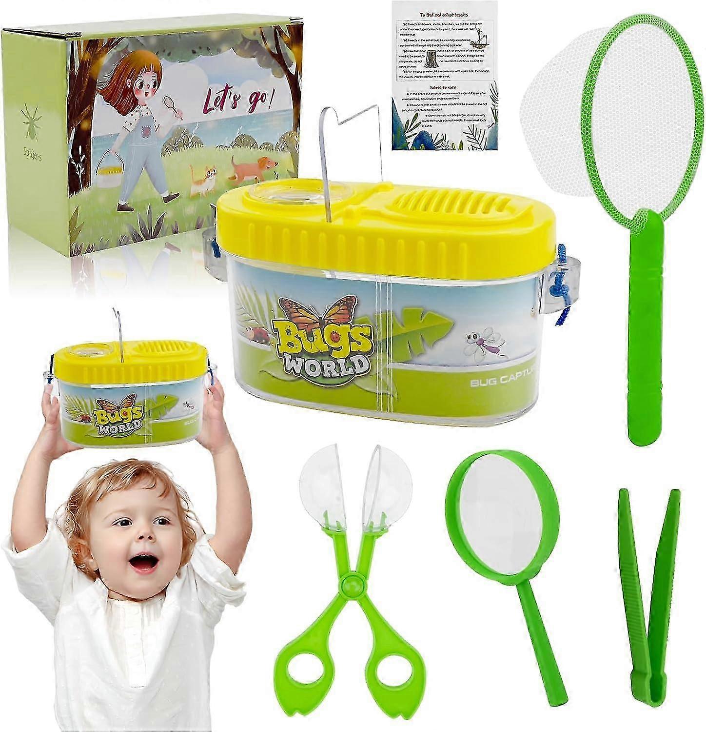 5 Pcs Outdoor Explorer Kit for Kids Adventure Kit with Insect Observation Box and Catching Tools
