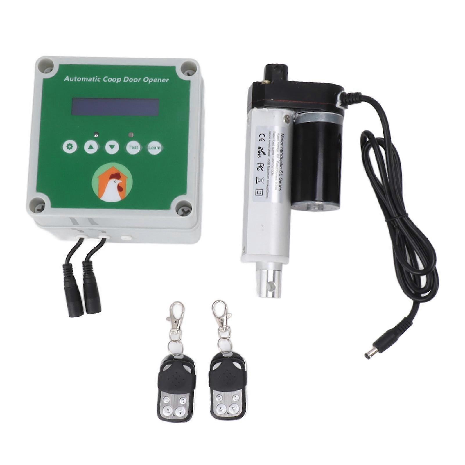 Automatic Chicken Coop Door Opener Kit with Remote & Light Sensor