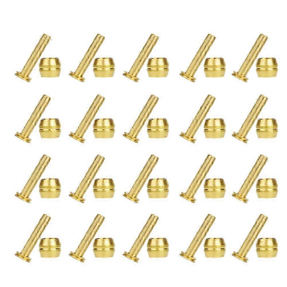 20Pcs Bicycle Brake Olive Brass Connecting Insert Kit for Compatible Hydraulic Disc Brake Hose,4