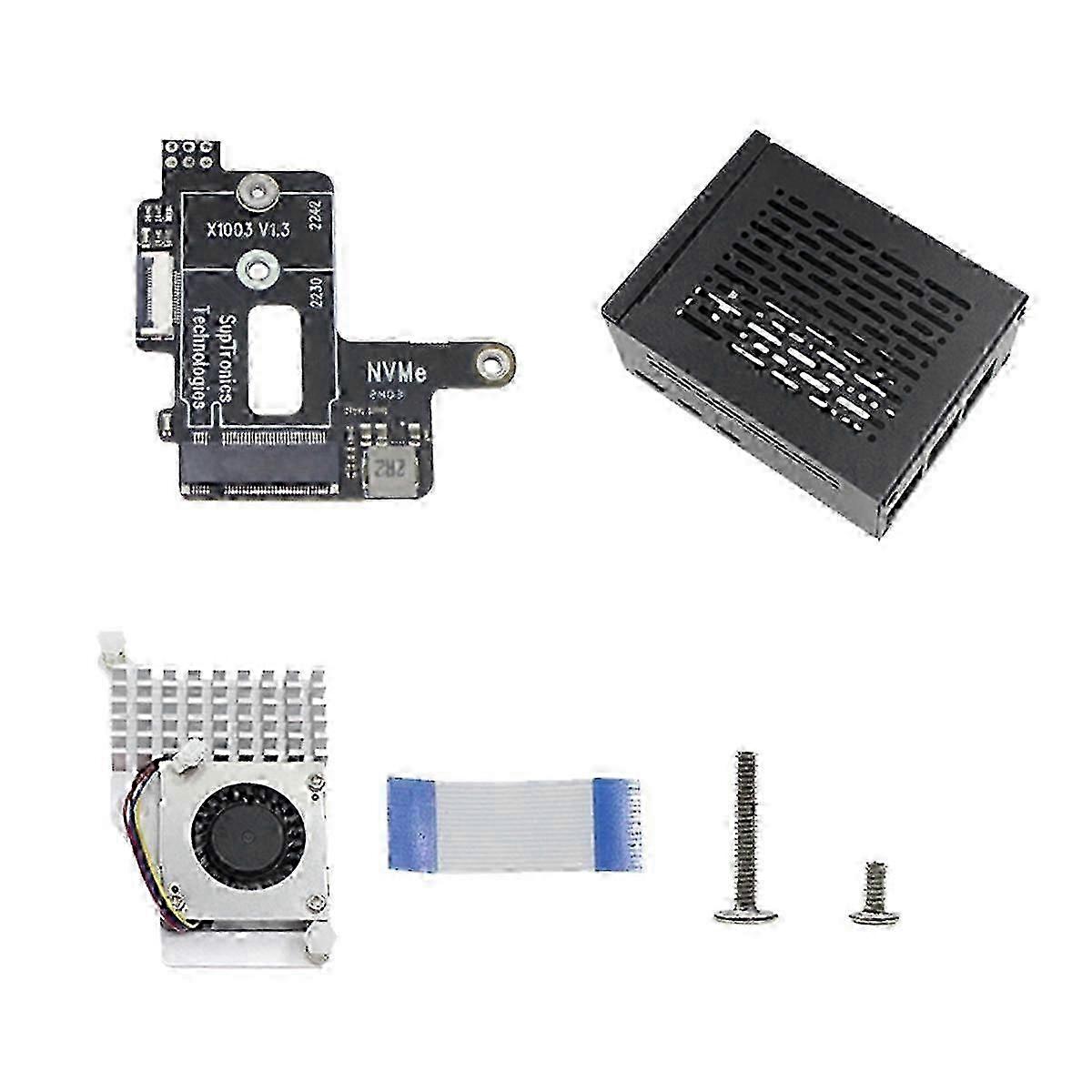 5 PCIe – M.2 NVMe HAT+radiátoros SSD MINI adapterkártyához 2242 db 2230 NVMe SSD bővítőkártyához