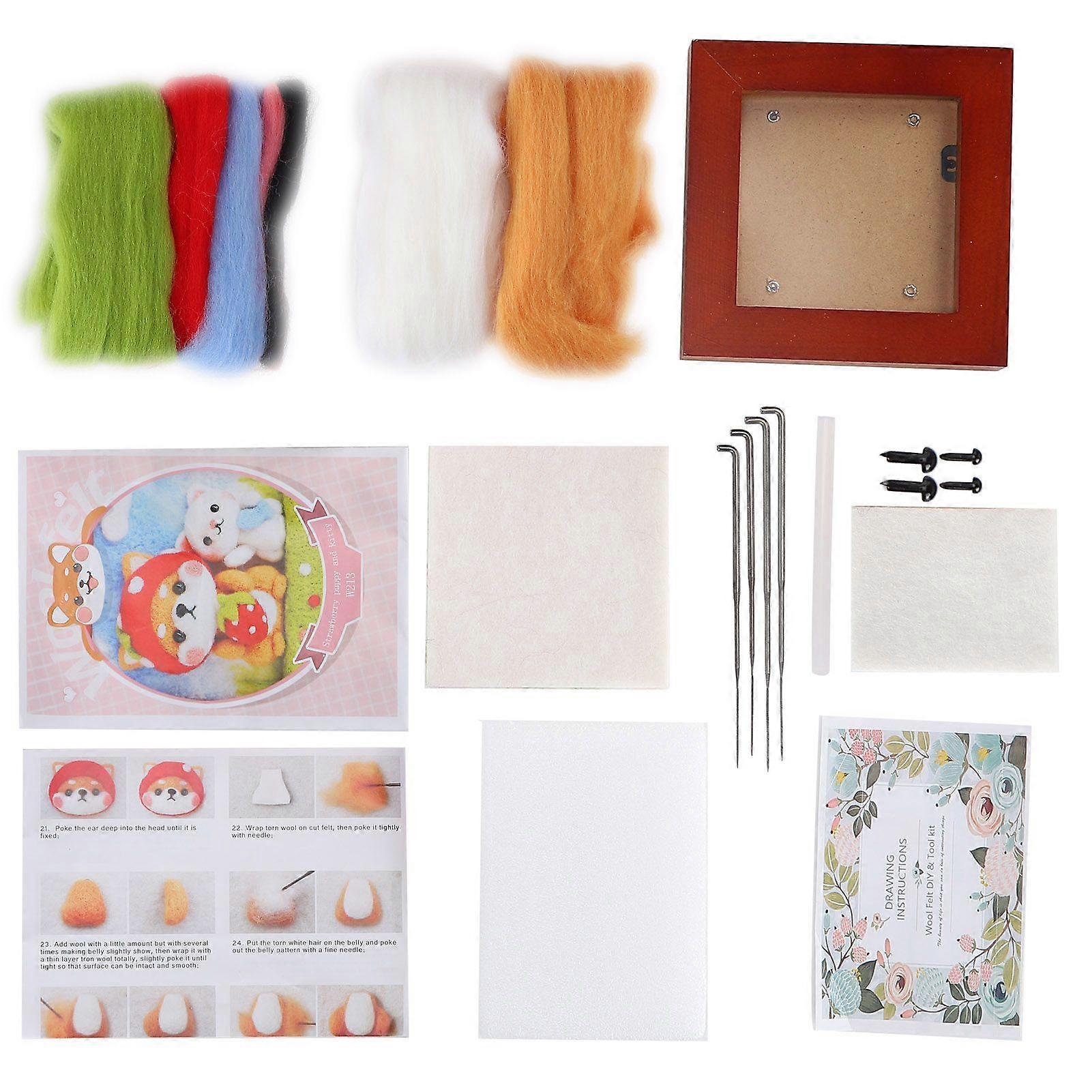 2025 Latest Model Needle Felting Kit Photo Frame Wool Felting Supplies Animal