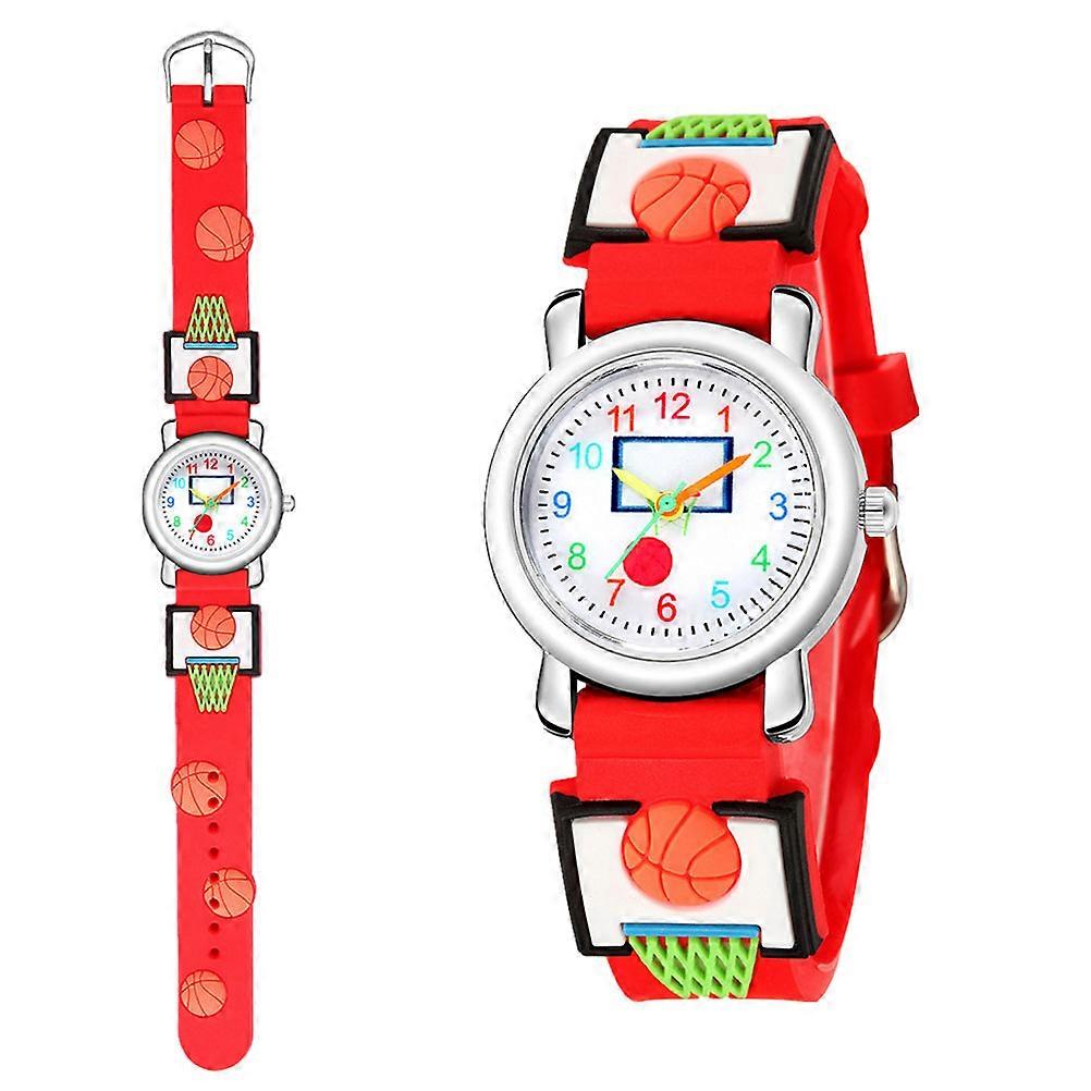 Cartoon Basketball Design Wristwatch for Kids and Adults – Durable, Easy to Read Fashion Accessory with Random Color Selection