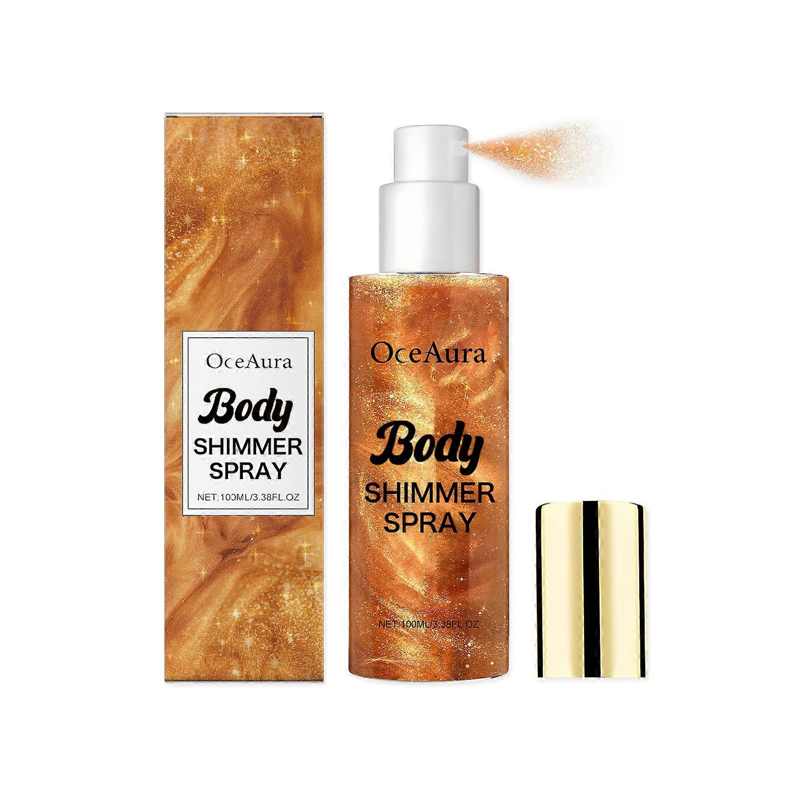 Radiant Body Glow Spray - Natural Long-Lasting Non-Sticky Shimmering Finish, Easy Application, 100ml for a Bright, Vibrant, and Glamorous Look