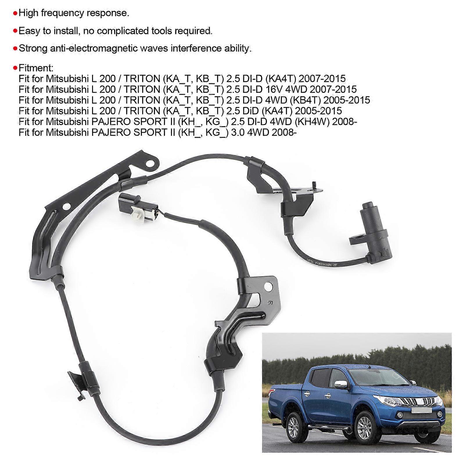 Front Right ABS Wheel Speed Sensor 4670A576 Replacement Fit for Mitsubishi ASX Lancer VIII