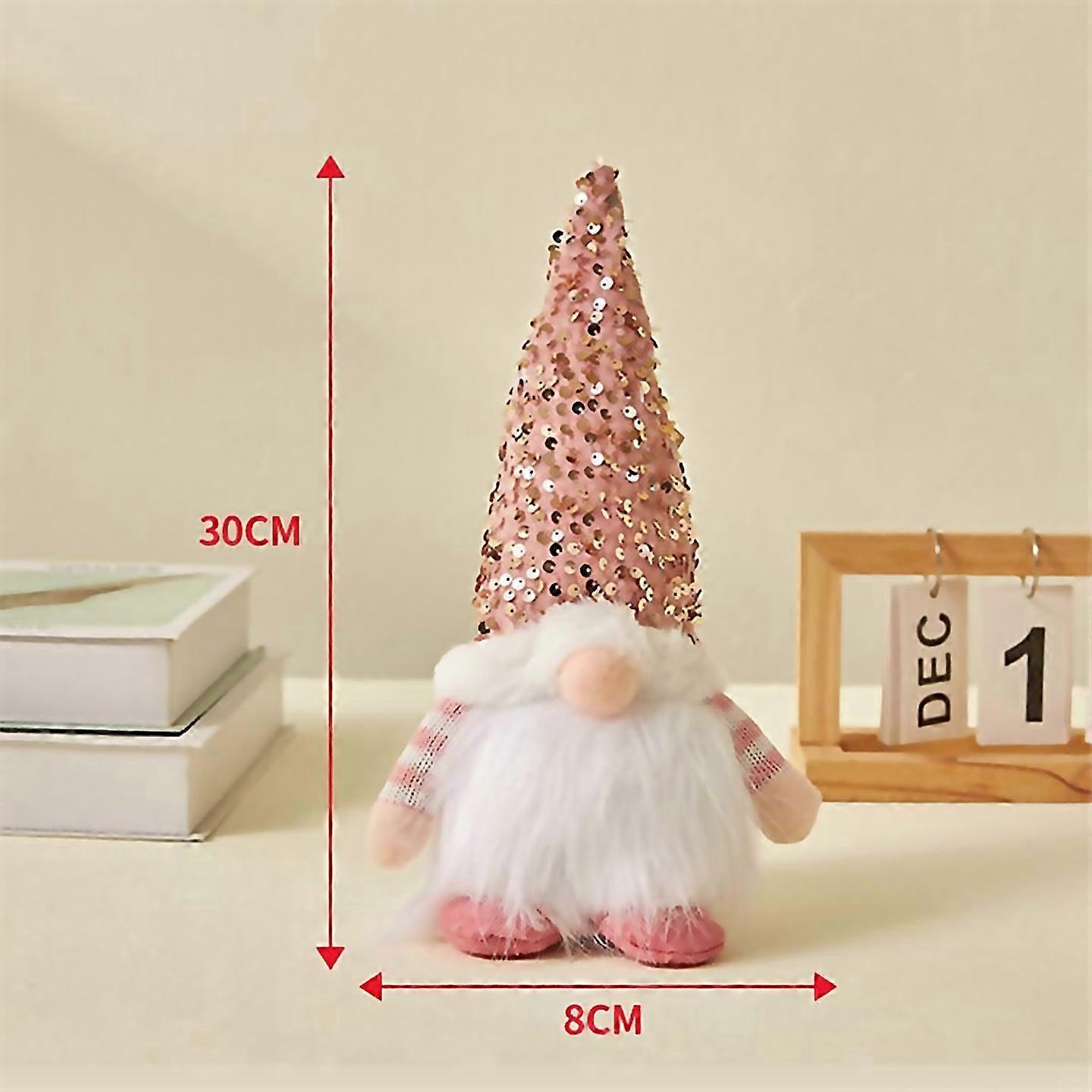 For 30cm Glowing Led Christms Doll Gnome-pink