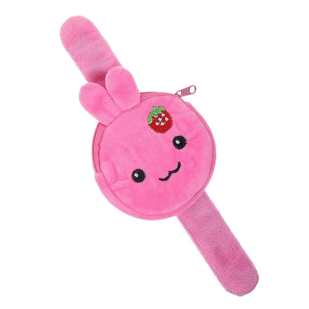 Tea Party Slap Bracelets Rabbit Style Christmas Coin Purse Rosy 23.00X8.00X2.00CM Wristband 1Set