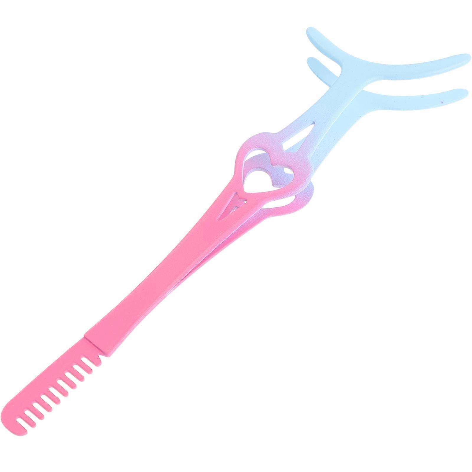 It sounds like you're referring to a product listing or description for a **metal eyelash tweezer with a clamp and comb design**, likely intended for
