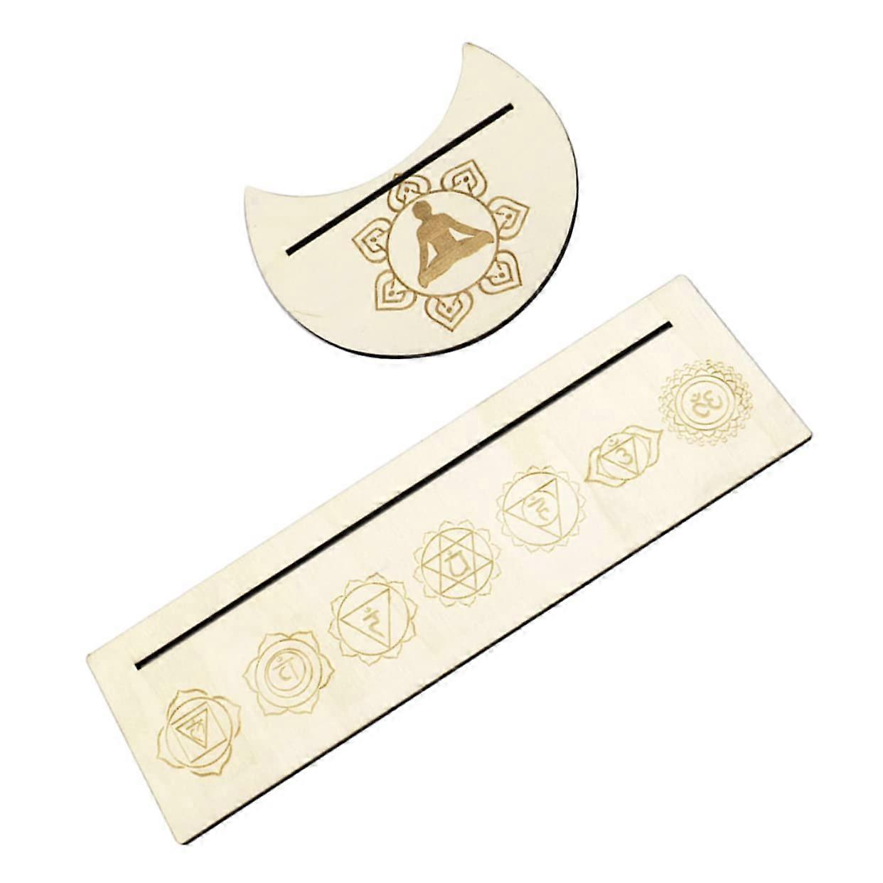 Elegant Wooden Tarot Card Holder Stand, Compact Display Rack for Wicca Accessories, 8-Inch Size, Natural Finish