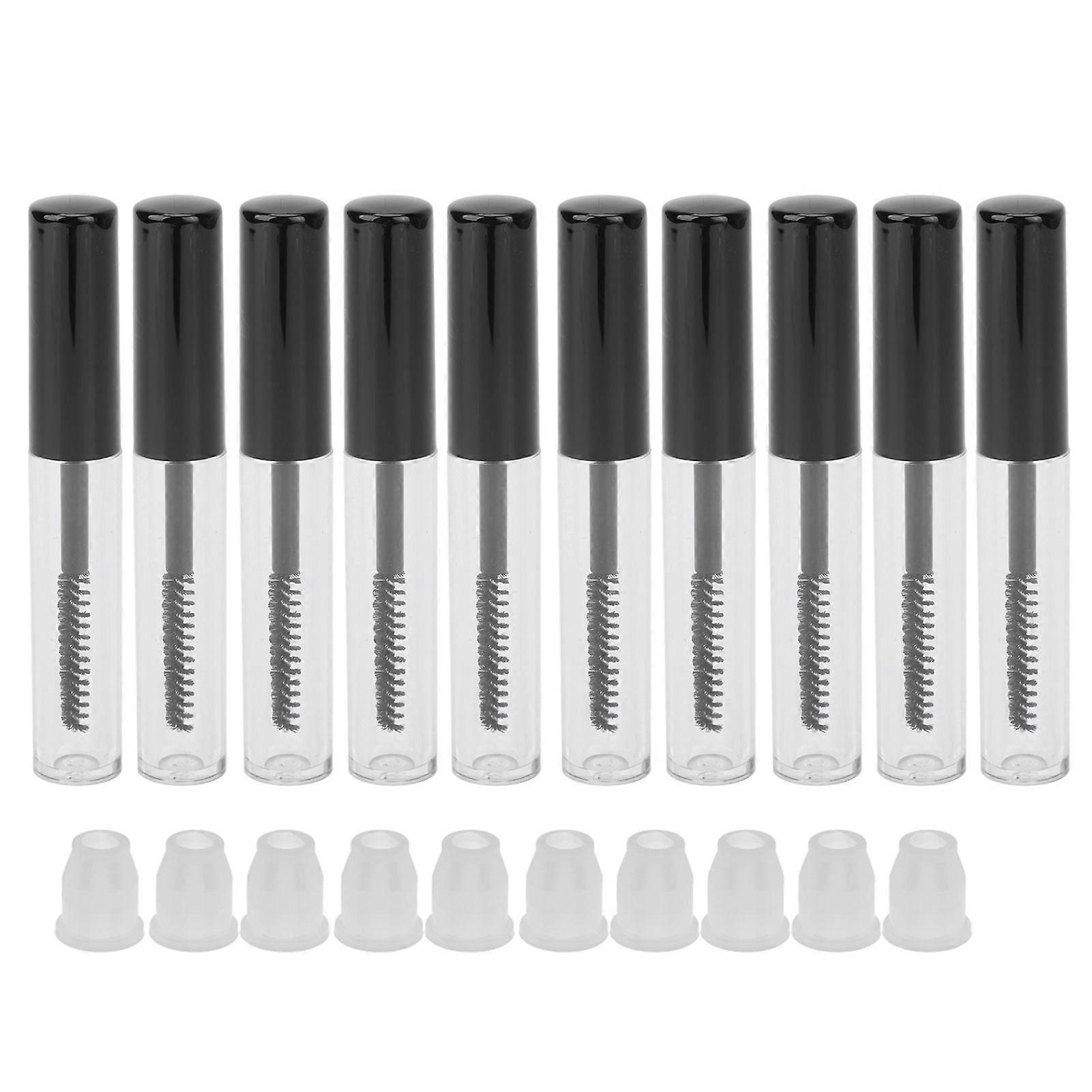 10pcs Empty Mascara Tube Refillable Eyelash Cream Container with Wand for Cosmetics 1.5mlYMMR)