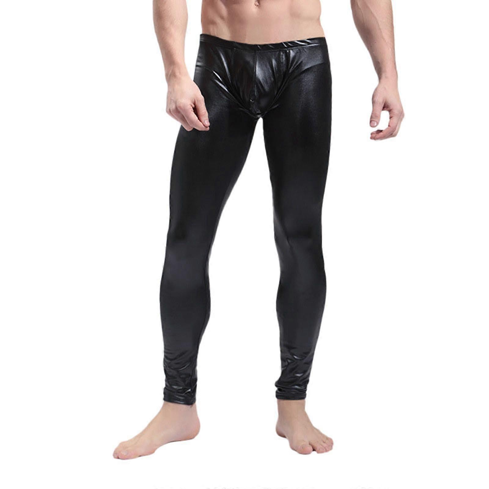Men's Faux Leather Tight Trousers