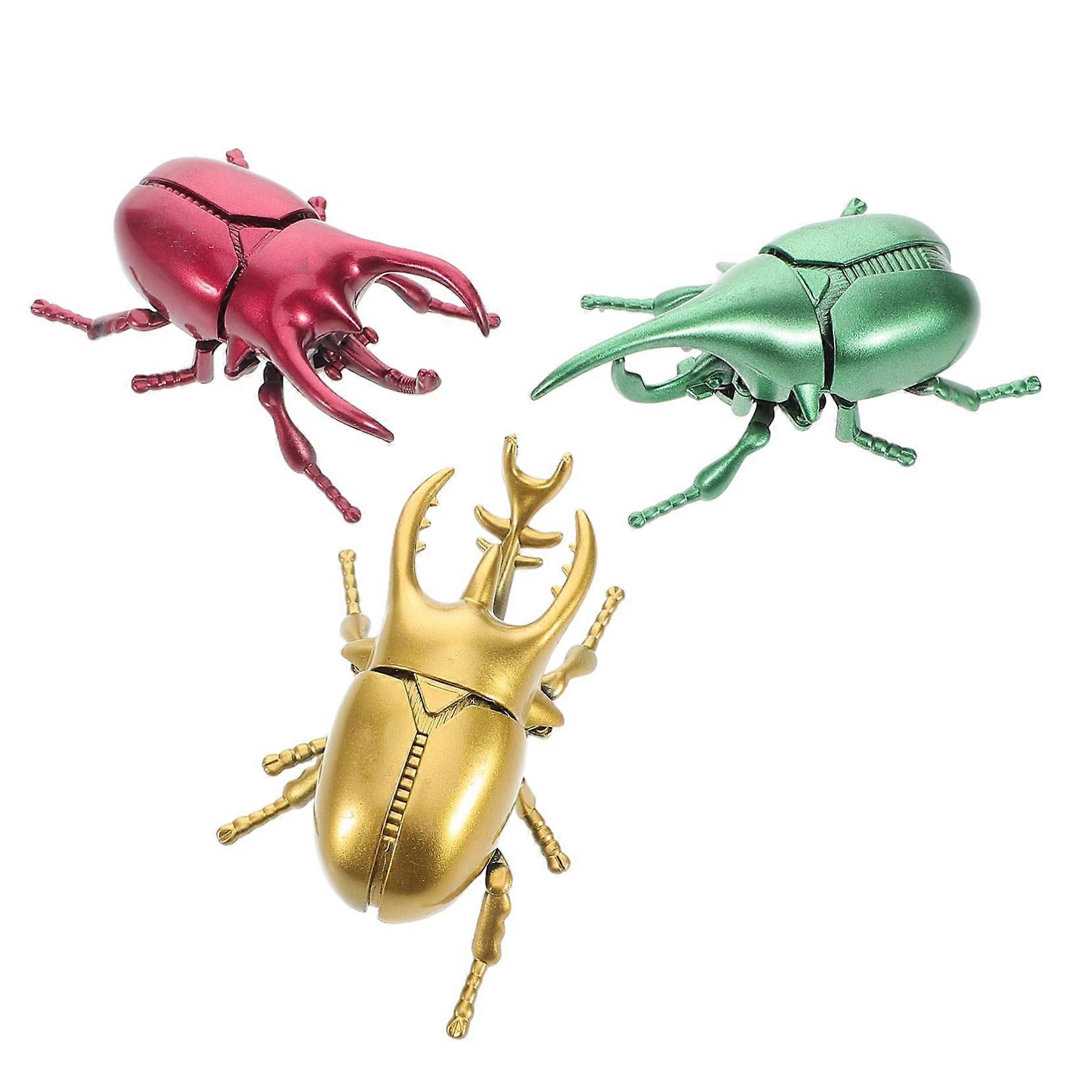 Realistic Insect Models 3 Pack Toy For Kids - Lifesize Wind-Up Prank Toys For April Fools Halloween Fun
