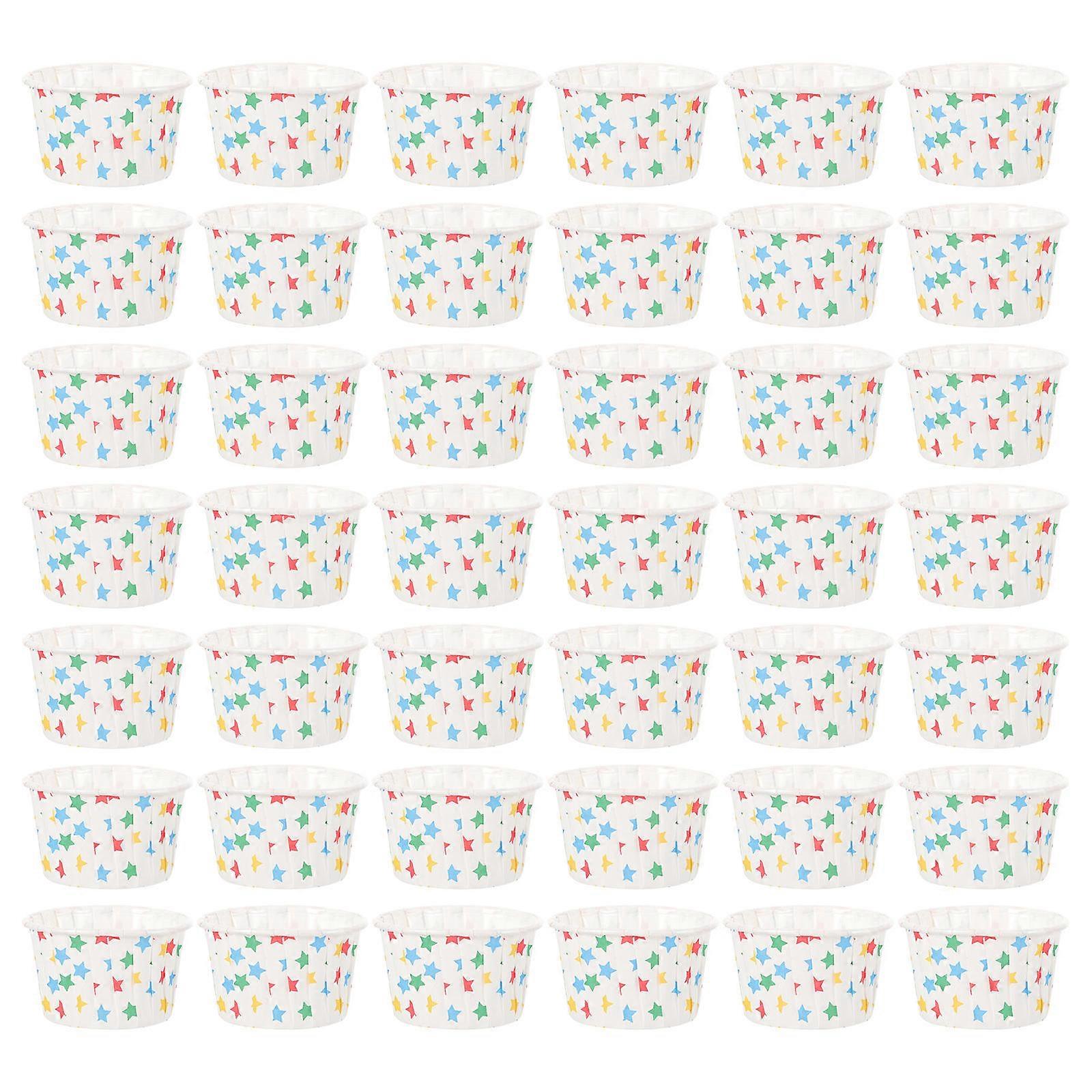 Portable Ice Cream Cups Multi-Function For Kids’ Birthday Parties Stable Rim Coated Inside 2.6×2.6×1.6in 100Pcs