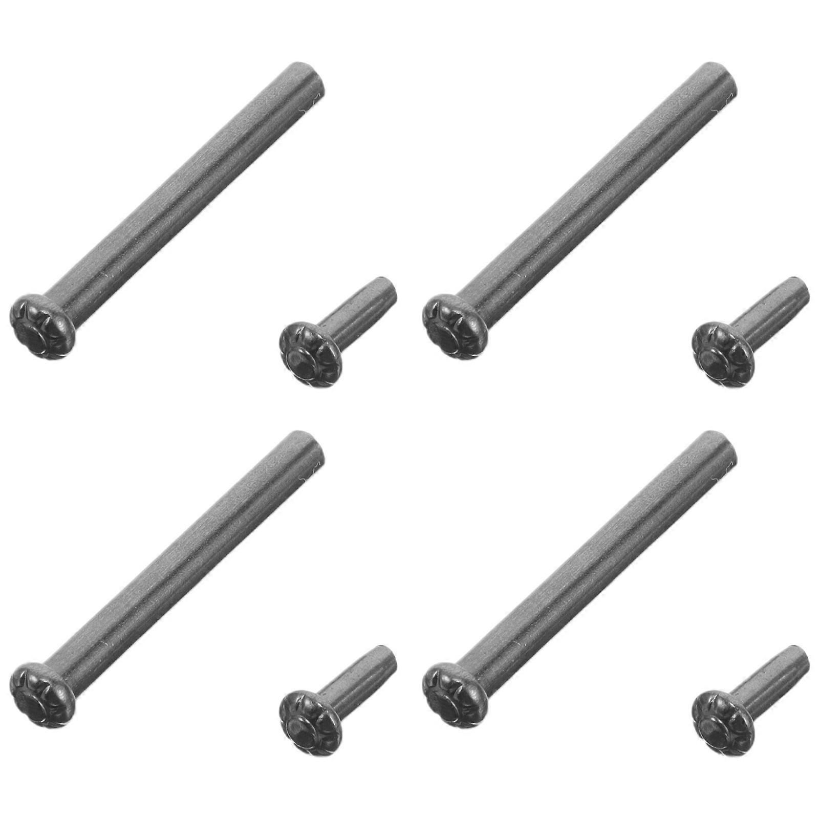4 Sets DIY Fan Kit with Folding Hand Fan Axle Rivets & Fade Resistant Fasteners for Repair