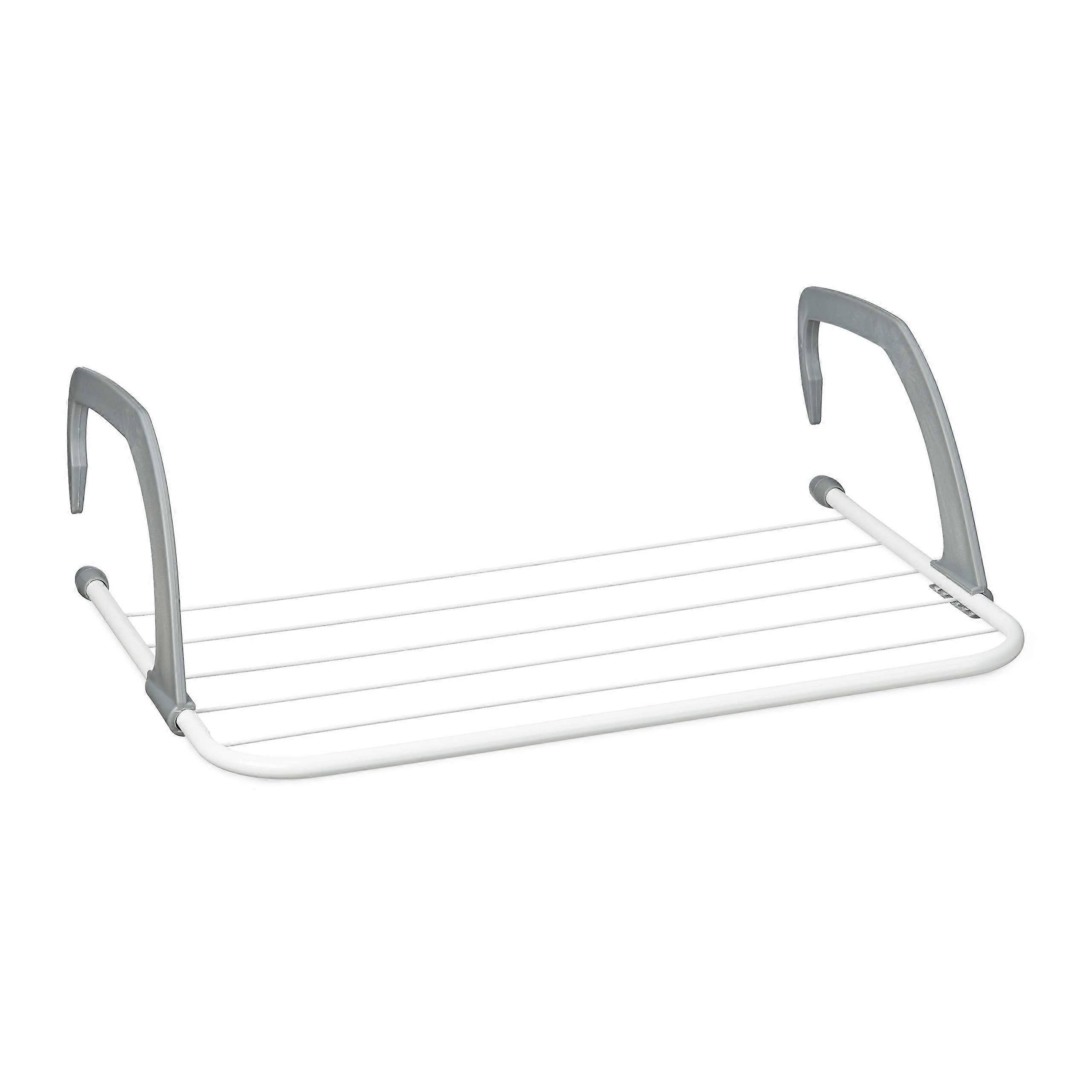 White Hanging Dryer for Radiators and Balconies, Compact 50cm Clothes Rack for Small Spaces, Durable and Lightweight