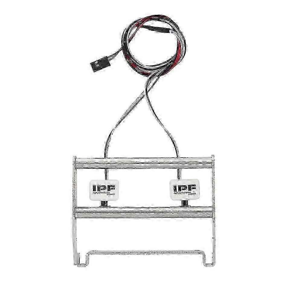 2025 Metal Front Bumper With Led Light For 1/10 Rc Crawler Traxxas Trx4 K5 Blazer,silver--