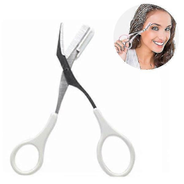 Comb-scissors Curved Trimmer Ging S Scissors With Comb Stainless Steel Eyebr, grooming tool.
