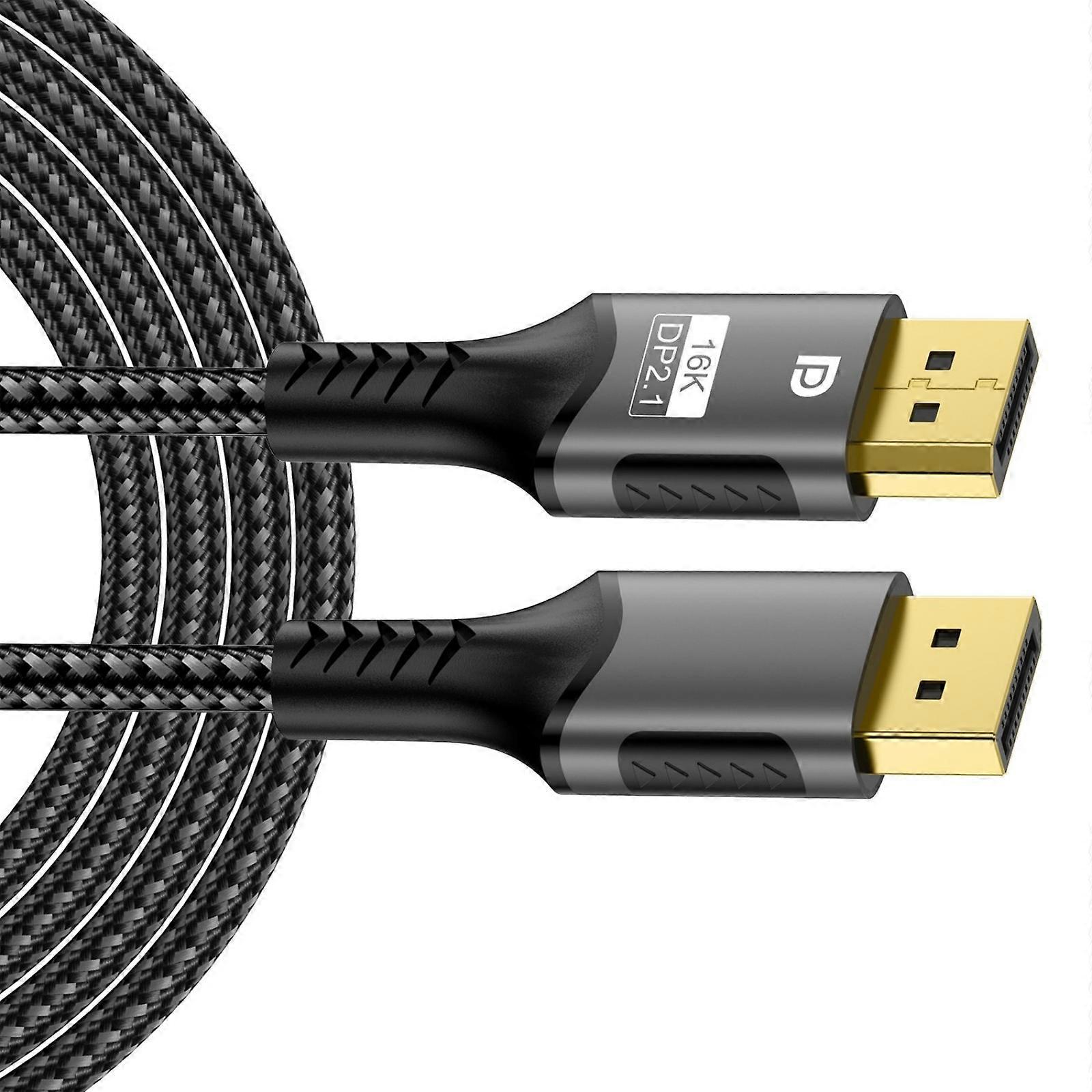 DP2.1 High Bandwidth Cable 16K 8K@120Hz 4K@240Hz 80Gbps for Enhanceds Visuals on Laptops TVs and Gaming Displays Multicolor
