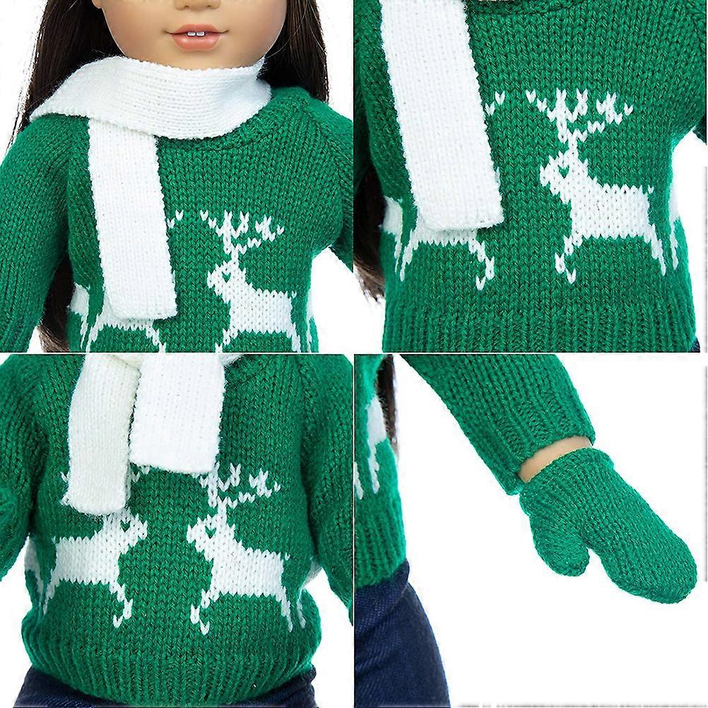 Docka Kläder Docka Vinter Varma Kläder Accessoarer Tröja Byxor Halsduk Handskar