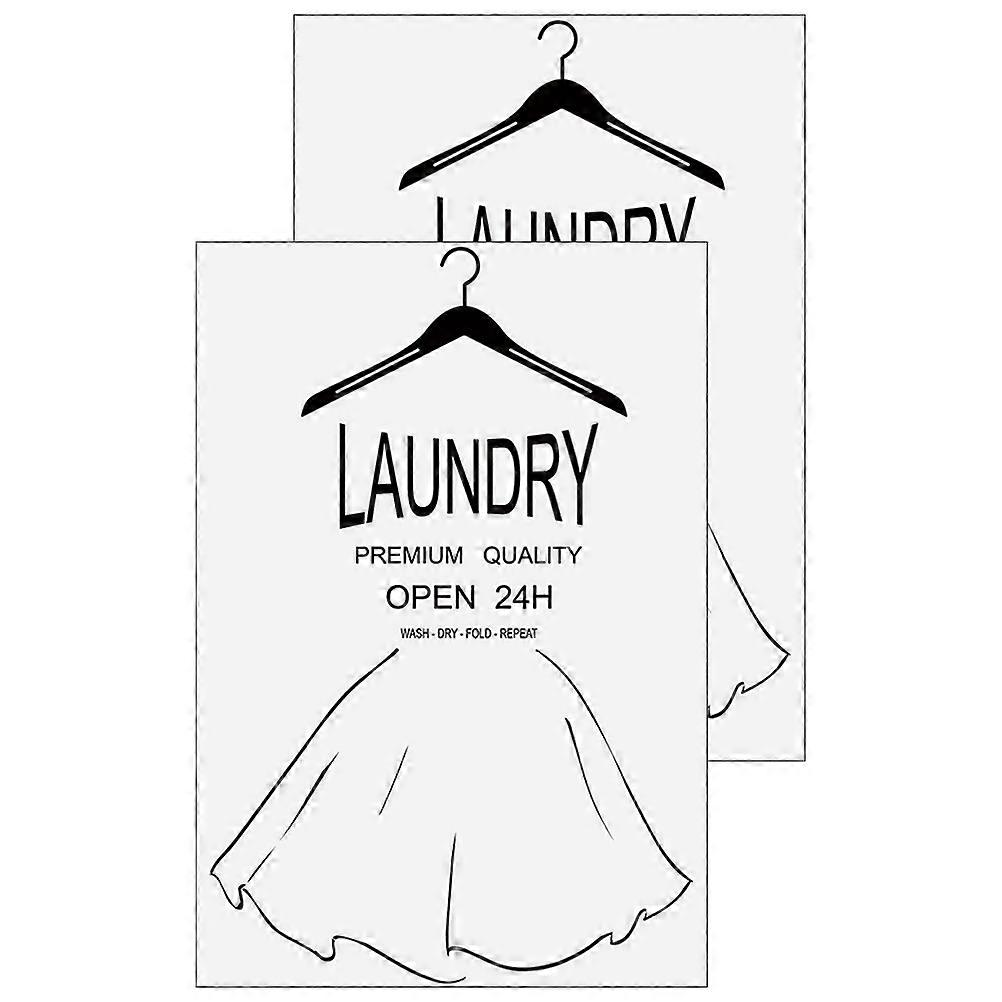 ルームデコレーターランドリードアステッカー実用的な長時間使用ブラック58X38CM 2個