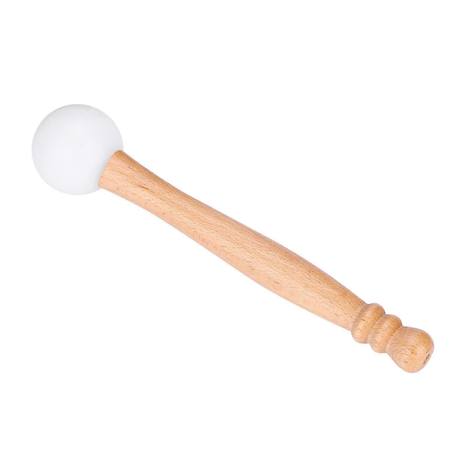 Crystal Singing Bowl Hammer with Rubber ORing Long Echo Time Solid Wood Handle Lightweight Fine Workmanship