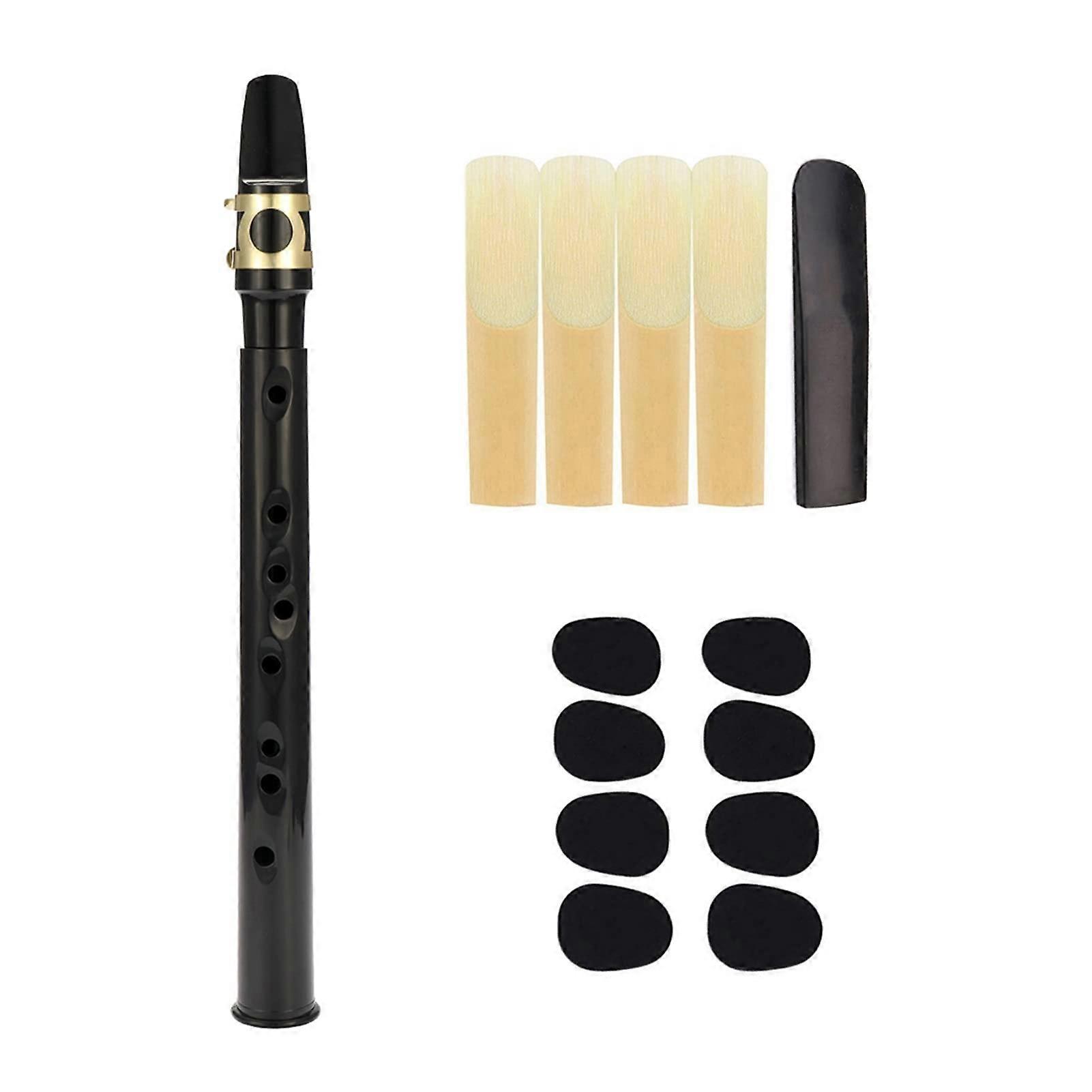 Black Pocket Sax Mini Portable Saxophone With Carry Bag Wooden Wind Instrument Musical Accessories Saxophone (Color: Style 1)