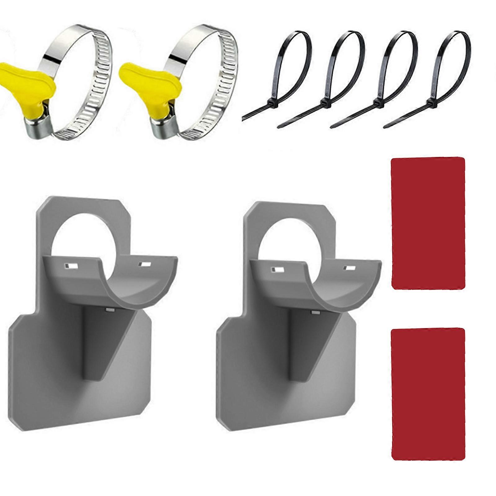 Swimming Pool Pipe Holder Water Pipe Support for Above Ground Swim Pool Hose Support Brackets with Tape and Cable Tie grey