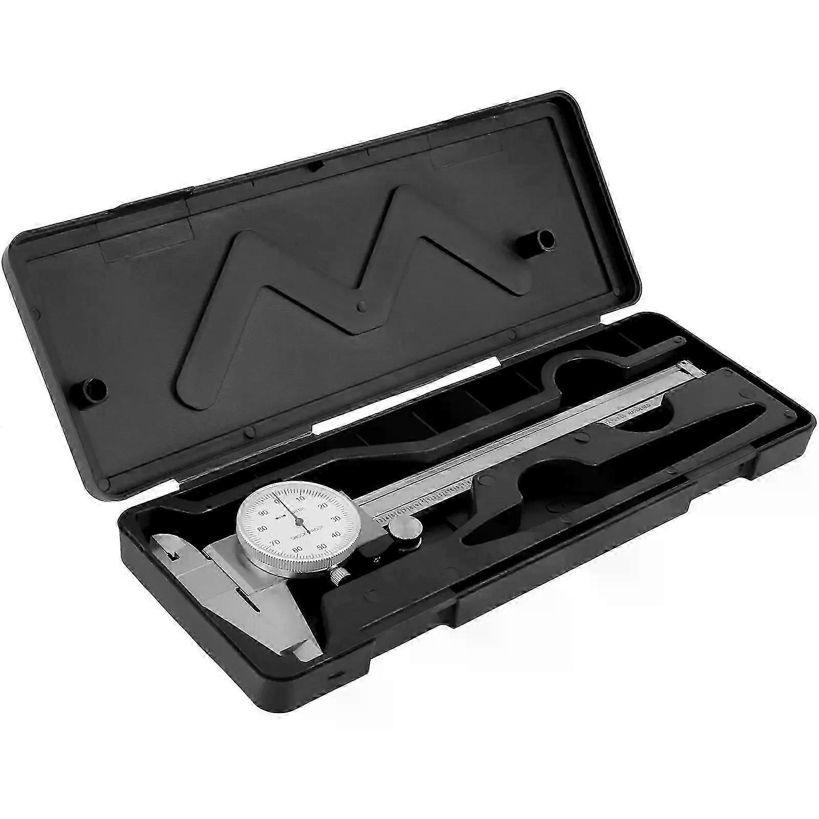 New Dial Caliper 6 Inch Stainless Steel Vernier Caliper High Precision Inside Outside Diameter Step and Depth Caliper Measuring