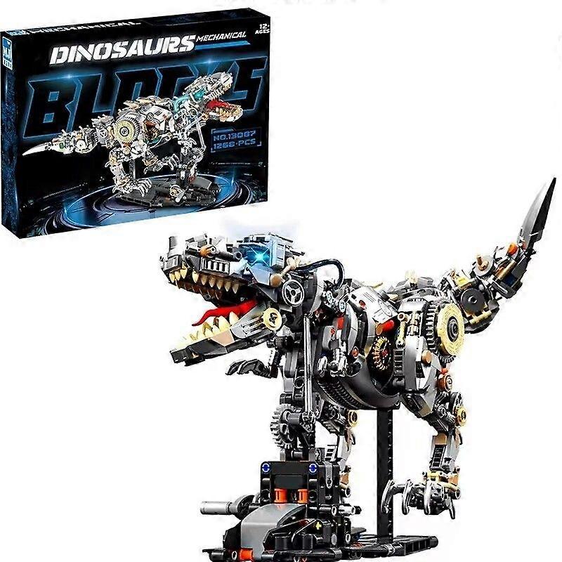 1268PCS Dinosaurier Bausteine Mechanische T-Rex Modell Pdagogisches DIY Desktop