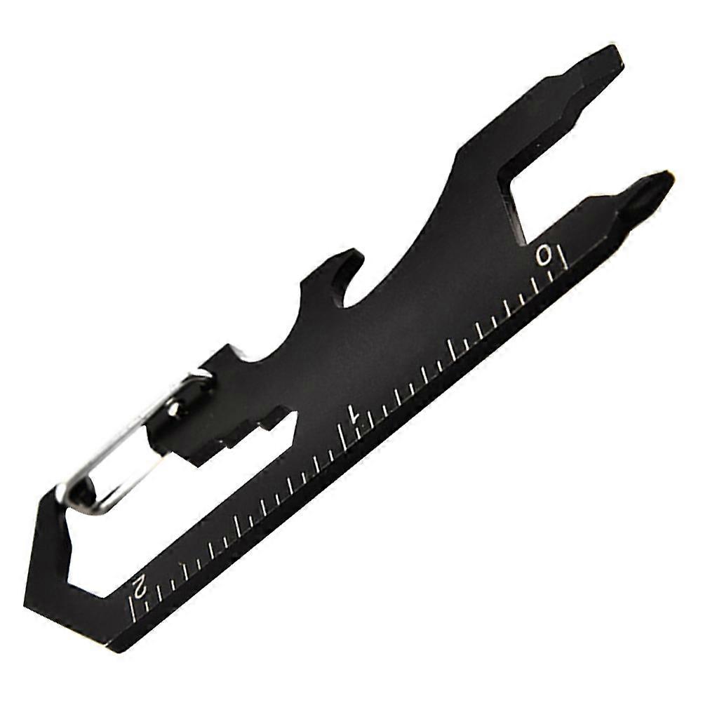 Convenient Keychain Multipurpose Tool With Bottle Opener Wrench Screwdriver Ruler 7.5x2.5cm For Adults 1Pack